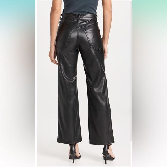 NWT MOTHER Women's The Rambler Zip Ankle Faux Leather Jeans Size 28 - Picture 3 of 4